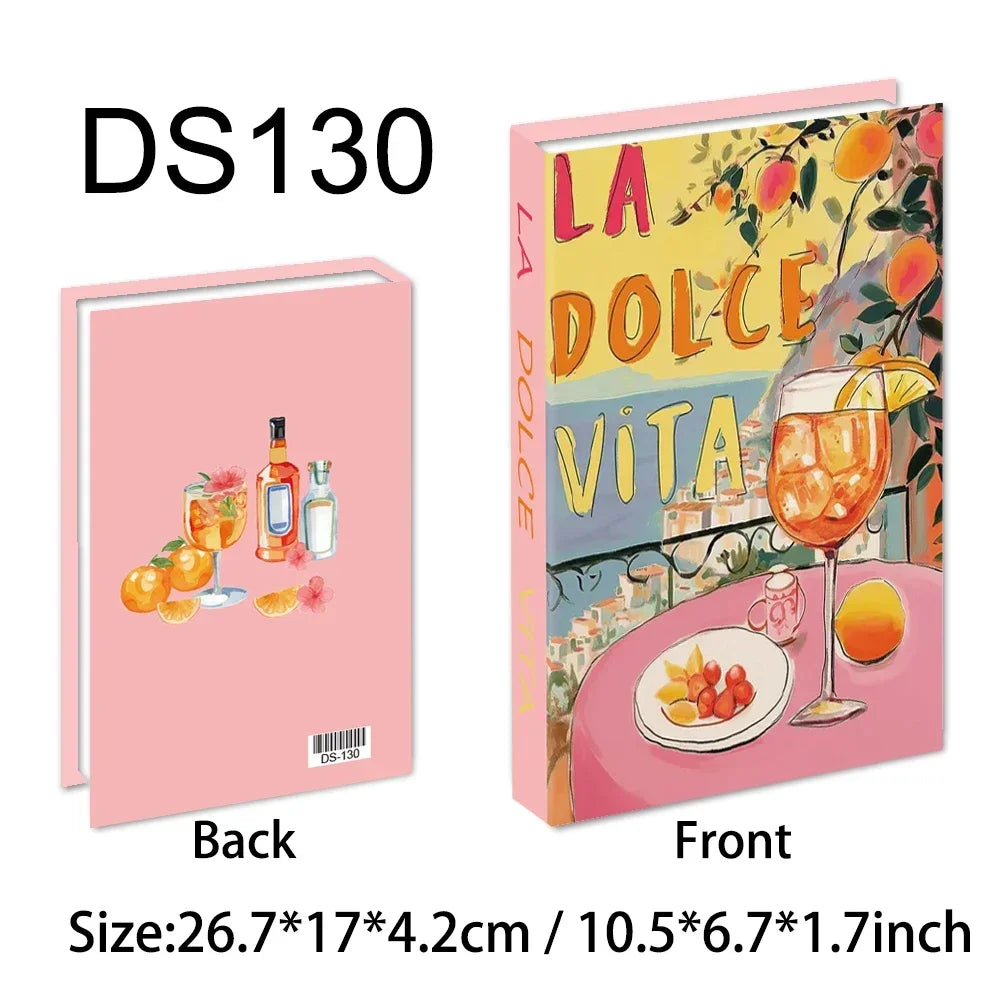 Bunte Reisereihe Fake Bücher für Wohnkultur Kaffeetisch Ornamente Mode Dekoration Bücher für Wohnzimmer Amalfi Italien