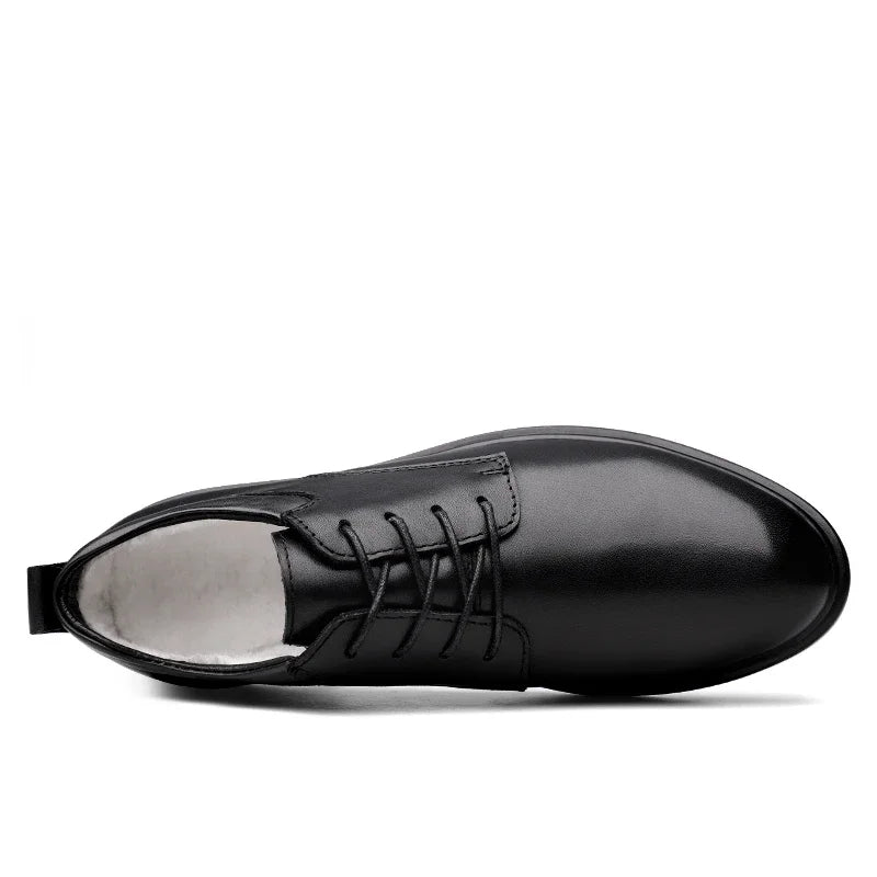 Men's Genuine Leather Oxford Dress Shoes Business Formal Office Wedding Lace-Up Black For Gentleman Plus Big Size 49 50 51 52 53 - Sun Studio