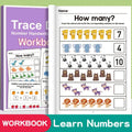 64-Page Number Fill-in Workbook for Toddlers - Logic & Math Practice Book For Kids Ages 3-8 - Sun Studio