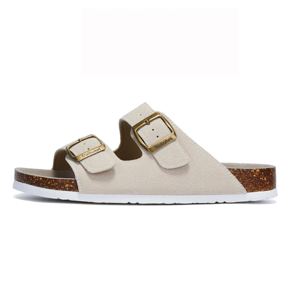 Sommer Kunstwildleder Leder Kork Hausschuhe Flip-Flops Frauen Männer Unisex Retro Tragen Müller Hausschuhe Mode Freizeit Strand Sandalen