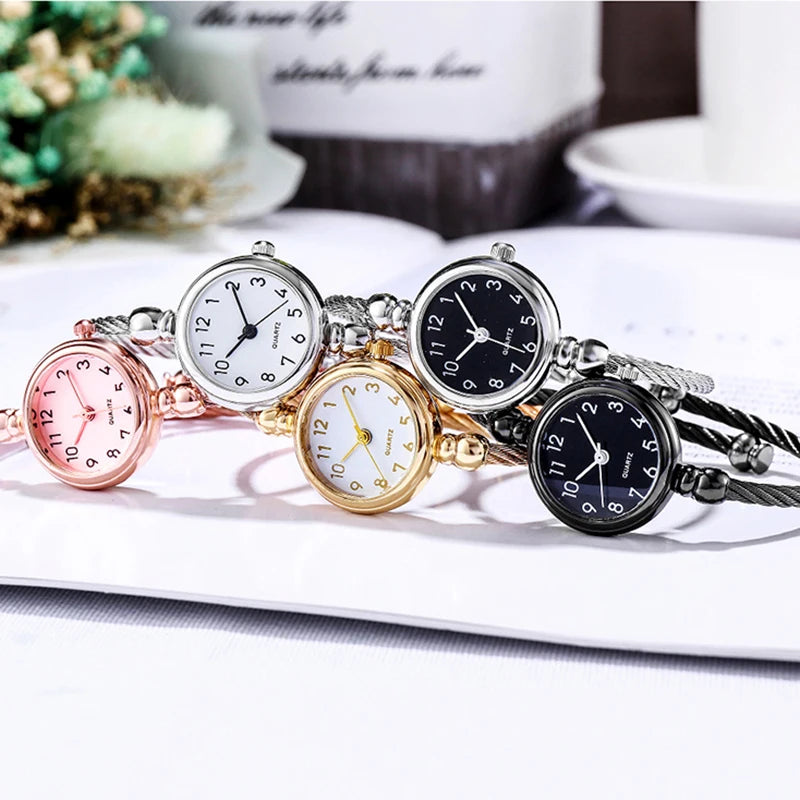 YIKAZE Women Bracelet Watch Retro Gold Bangle Women Watches Stainless Steel Retro Ladies Quartz Wristwatch Clock Dress Watch - Sun Studio