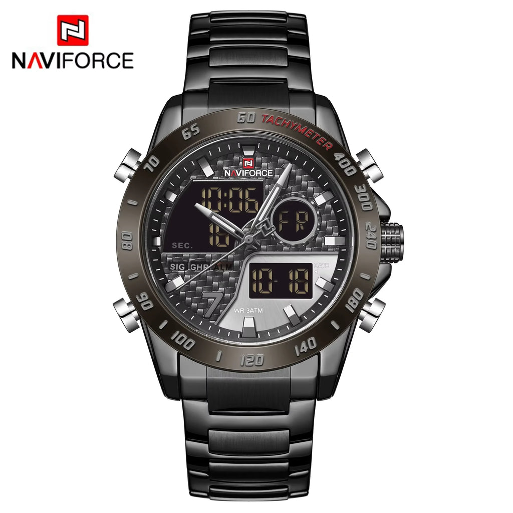 NAVIFORCE Herren Digitaluhr LED Sport Militär Männliche Quarz Armbanduhr Männliche Leuchtende Wasserdichte Uhr Relogio Masculino