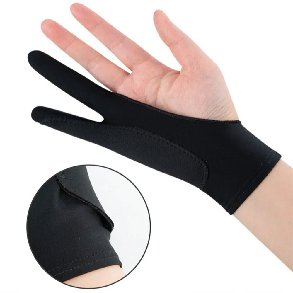 Drawing Gloves Palm Rejection Two Finger Hand Gloves for Tablet Digital Board Screen Touch Drawing Anti-fouling Gloves - Sun Studio