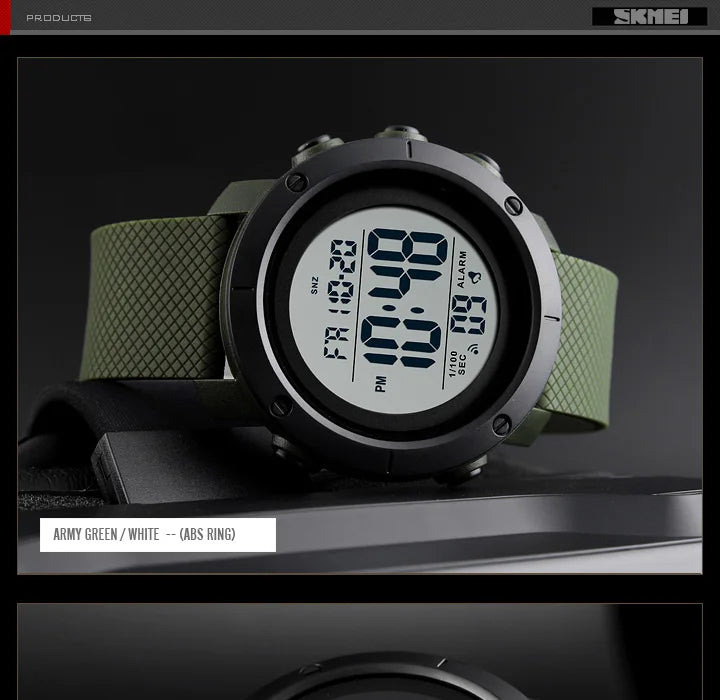 SKMEI Men Fashion Digital Watch Large Dial Alarm Clock Waterproof Watches Sport Outdoor Sports Men's Electronic Watch - Sun Studio