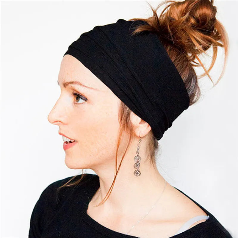 New Elastic Cycling Headband Women Fitness Headband Sweatband Fitness Headwrap Non-slip Bike Headwear Running Fitness Hairband - Sun Studio
