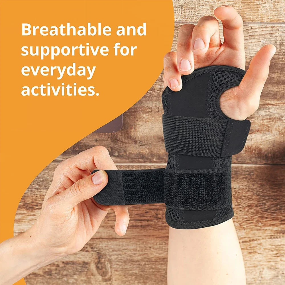 Fitness Thumb Wrist Brace Wraps Carpal Tunnel Arthritis Tendonitis Sprain Wrist Support Bandage Gym Home Sports Hand Protector - Sun Studio