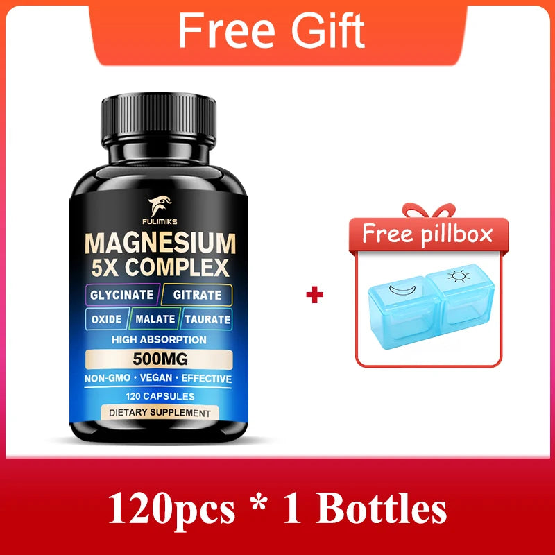 Full Spectrum Magnesium Complex Supplement, Support Bone Health, Healthy Blood Pressure & Overall Wellness, Non-GMO - Sun Studio