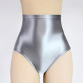 Sexy MEN gloss underwear Briefs Bikini Bottoms with Buttocks Silky Oily swimsuit big size super High Waist Tights Underpants - Sun Studio