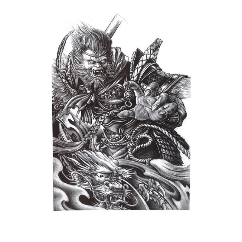 Temporary Large Back Tattoo Sticker Waterproof Cool Art FakeTattoo Sticker - Sun Studio