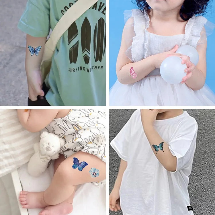 New 30PCS Butterfly Tattoo Stickers for Children Waterproof Tattoos for Kids Temporary Fake Tattoo Women's Tattoo Tips ZS314 - Sun Studio