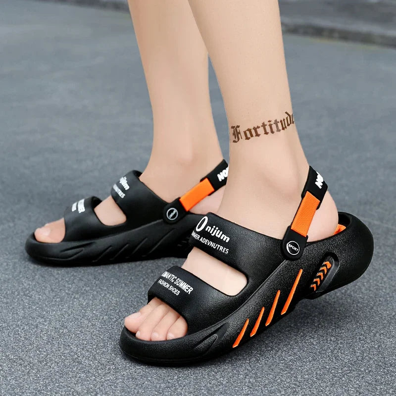 2025 Summer Men's Massage Slippers Outdoor Sandals Beach Comfortable Soft Slides Indoor Casual Shoes Men Sandals Big Size 47 48 - Sun Studio