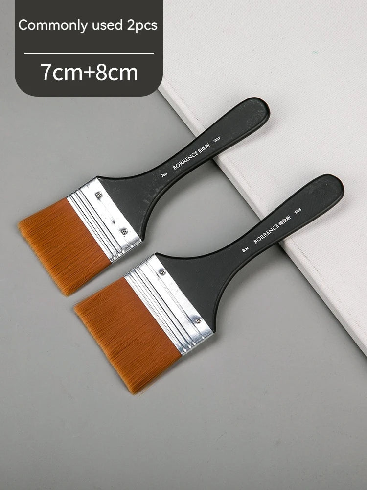 Borrence 1/2/3/5Stk Memory Nylon Pinselset für Acryl Ölmalerei Aquarell Holzmalpinsel Werkzeuge Kunstbedarf