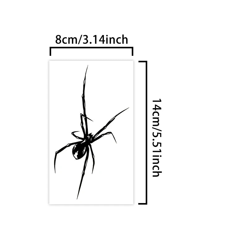 Spider Waterproof Temporary Tattoo Stickers, Long-lasting Waterproof for One to Two Weeks, For Arm, Leg. - Sun Studio