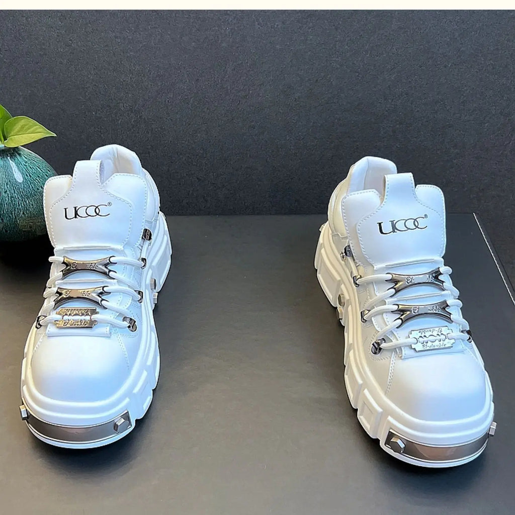 Spring and Autumn New Quality Men's Shoes Thick soled Height Increasing Casual Shoes Mountaineering Travel Outdoor Sports Shoes - Sun Studio