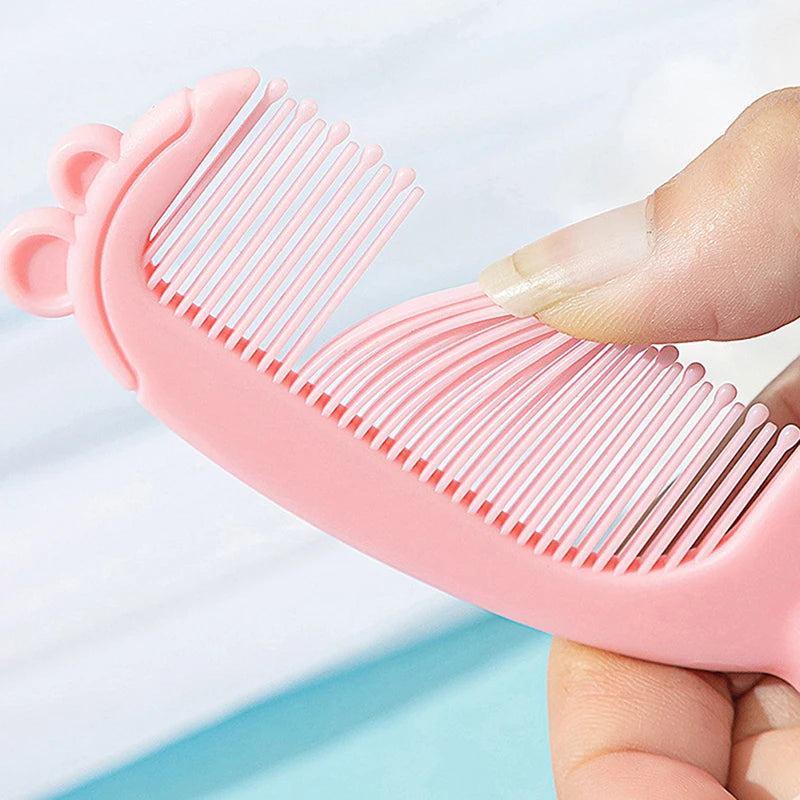 2 Pcs/Set Cute Kids Baby Small Hair Brush And Comb Set For Newborns & Toddlers Baby Brush Soft Bristles Baby Hair Care Gift - Sun Studio