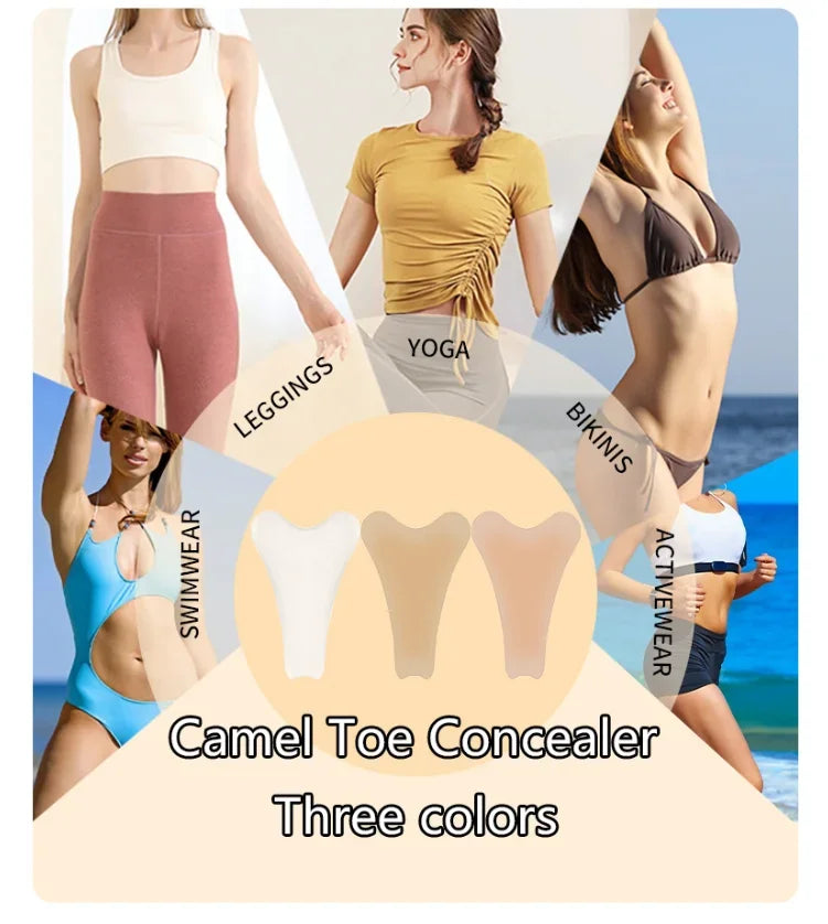 1 Piece Invisible Concealer Panties Silicone Reusable for Swimsuit Underwear Camel Toe Leggings Privacy Stickiness Self-Adhesive - Sun Studio