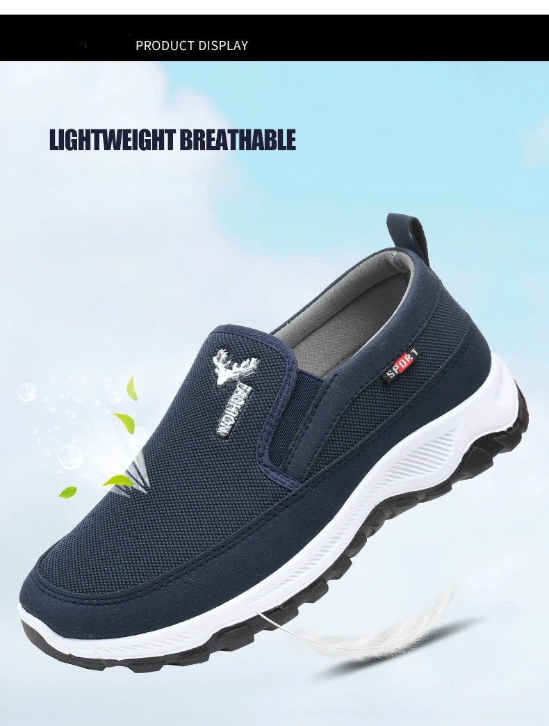 Men Running Hiking Sneakers Breathable Orthopedic Travel Plimsolls Slip On Comfortable for Outdoor Activity Hiking Walking - Sun Studio
