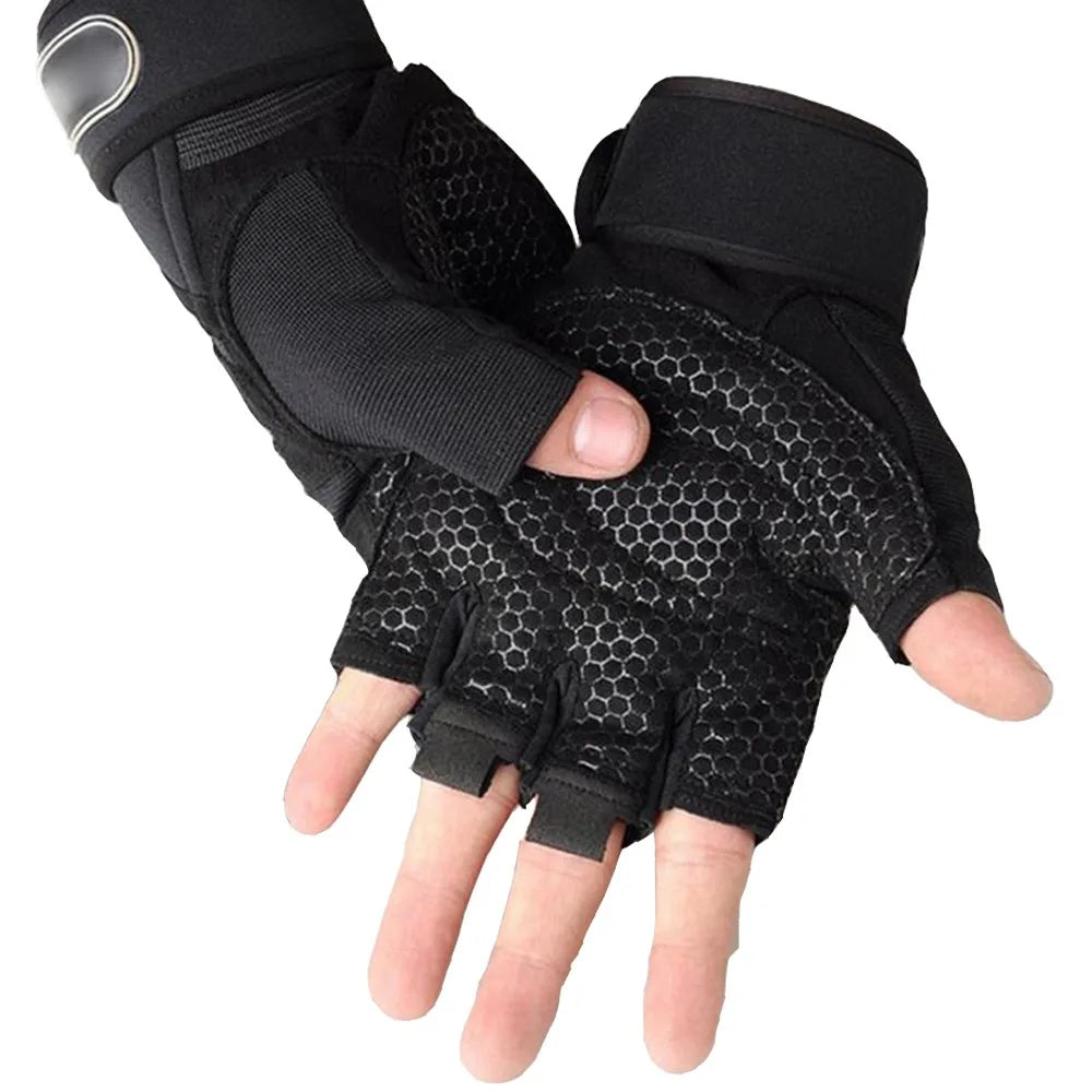 Gym Gloves, Gym Sports Gloves, Anti-slip and Breathable Gloves, Design Wrist Protective Gloves for Men and Women for Running - Sun Studio