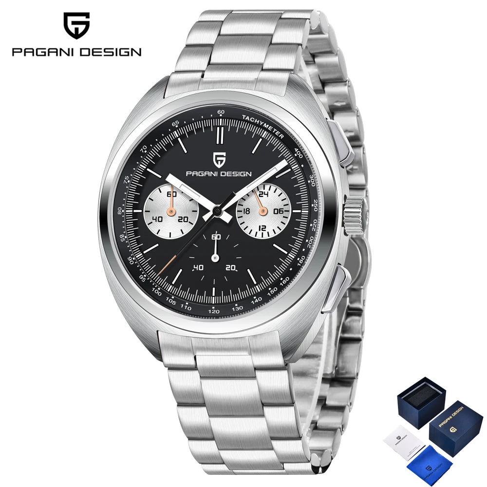 PAGANI DESIGN Panda Men's Watches 2025 Top Luxury Quartz Watch For Men Chronograph Wristwatches AR Sapphire Waterproof Luminous - Sun Studio