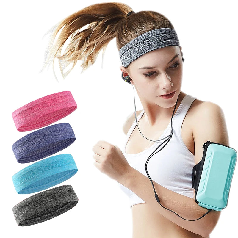 Outdoor Exercise Sweat Absorption Fitness Headband Man Woman Headband Elastic Bicycle Yoga Exercise Sweat Band - Sun Studio