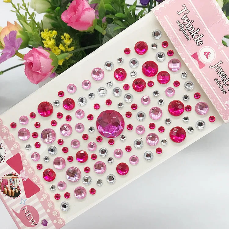 Glitter Face Stickers for Children Rhinestones for Eyes Face Diamonds Bright Stickers Festival Makeup Jewels Stickers ZS006 - Sun Studio