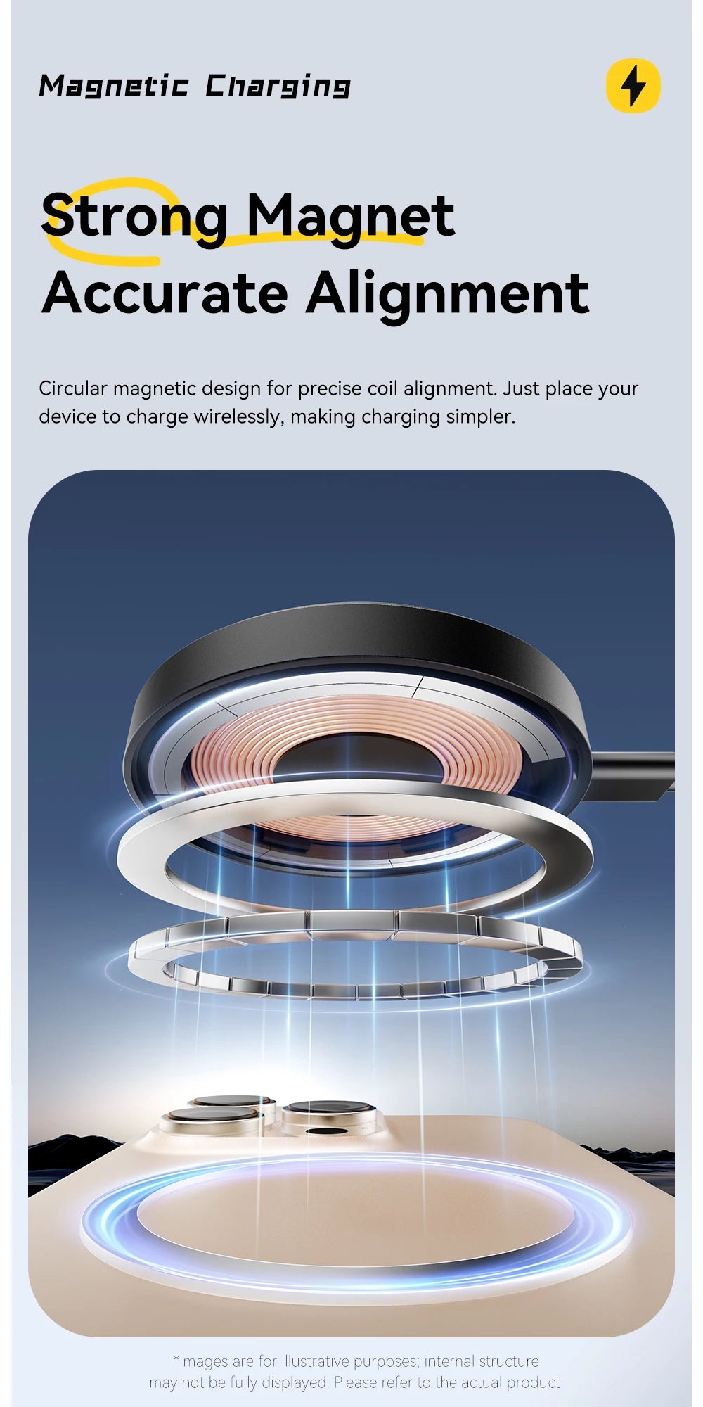 Essager Magnetic Wireless Charger With Holder 15W Fast Charging For iPhone16 15 14 13Pro Max Airpods Mini Wireless Phone Charger - Sun Studio