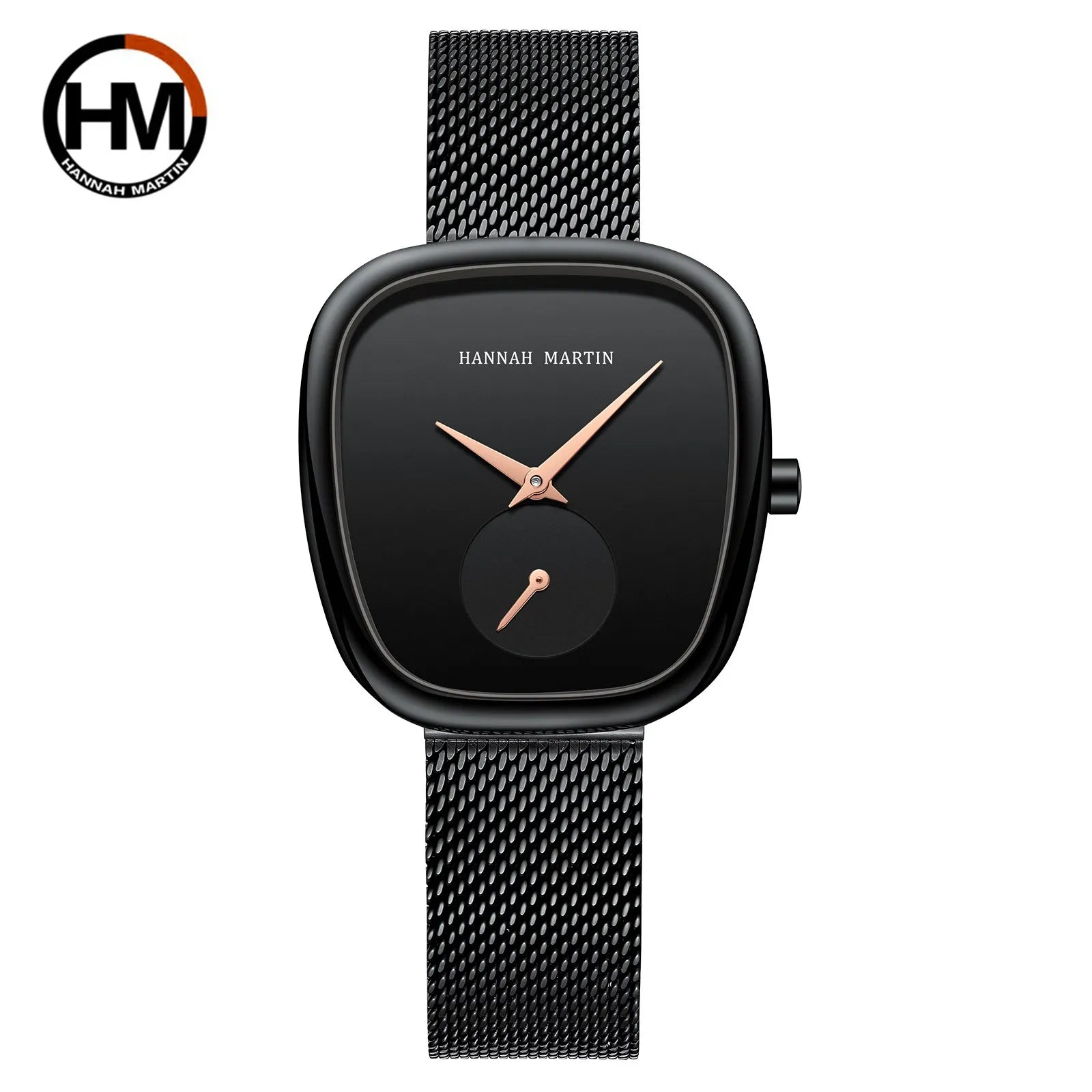 2025 New Women Quartz Wristwatch 34mm Wine Barrel Rose Gold Black Stopwatch Fashionable Minimalist Style Oval Watches for Women - Sun Studio