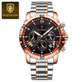 POEDAGAR Luxury Watch for Man Luminous Waterproof Chronograph Date Men Watch High Quality Stainless Steel Quartz Men's Watches - Sun Studio