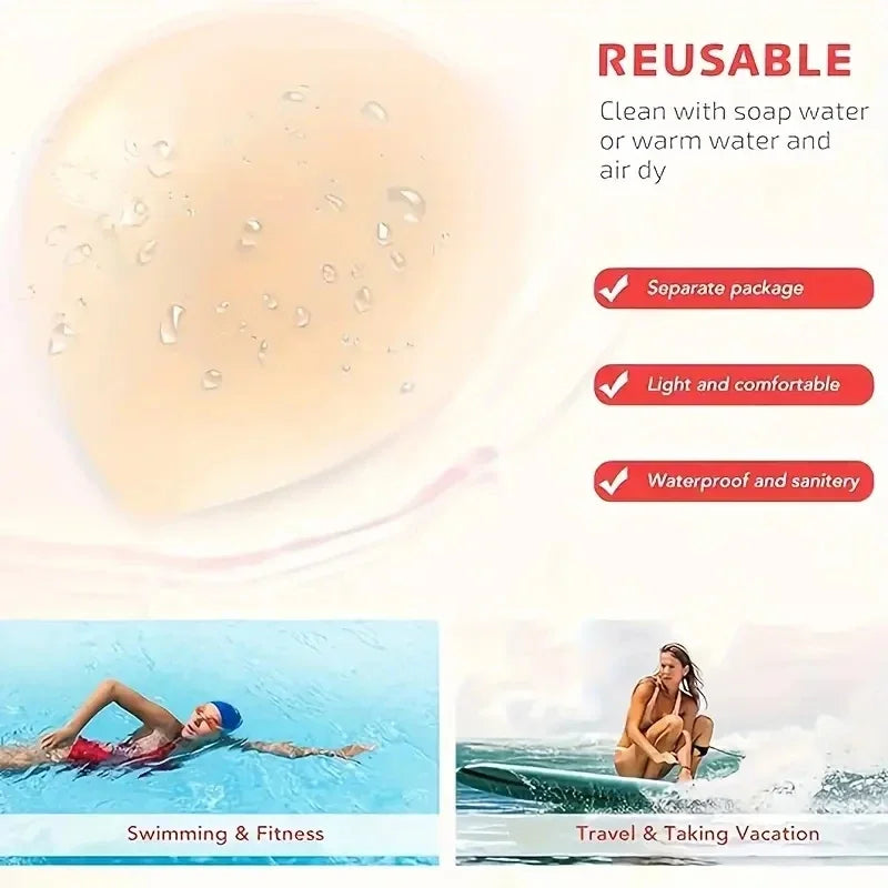 2Pcs/Set Private Concealer Silicone Pads Part Reusable Nursing Adhesive Swimsuit Sticker Women Protector Invisible Parts - Sun Studio