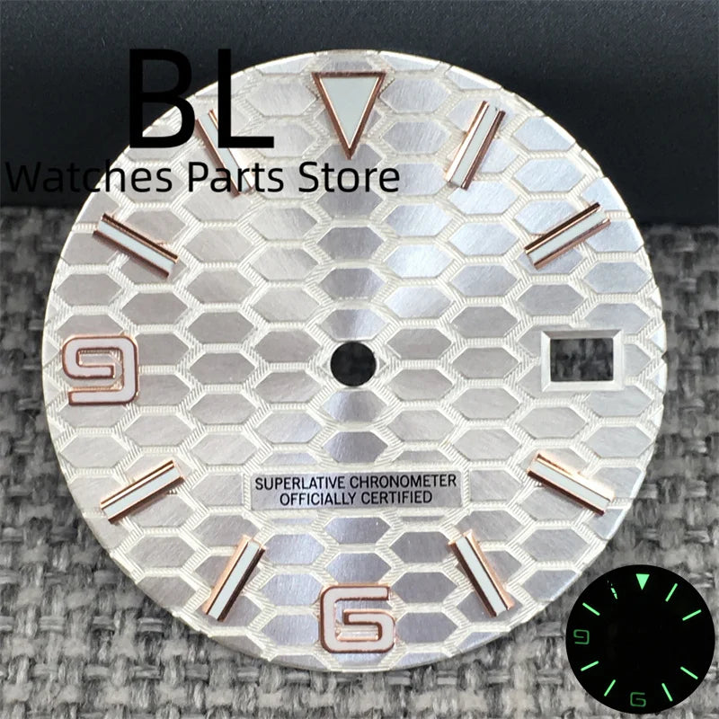 BLIGER 36mm40mm Hochwertiges Silber BLand-Dwelwe Herren Uhrengehäuse für NH35 Bewegung Uhren Teile Saphirglas 10BAR Uhrenbox