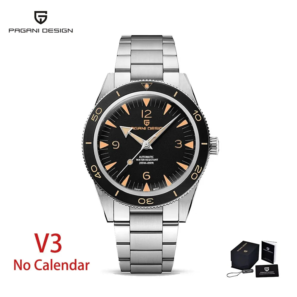2026 New PAGANI Design 41mm Men's Automatic Mechanical Watch Classic Retro 200m Waterproof Business Sports Watches Reloj Hombre - Sun Studio