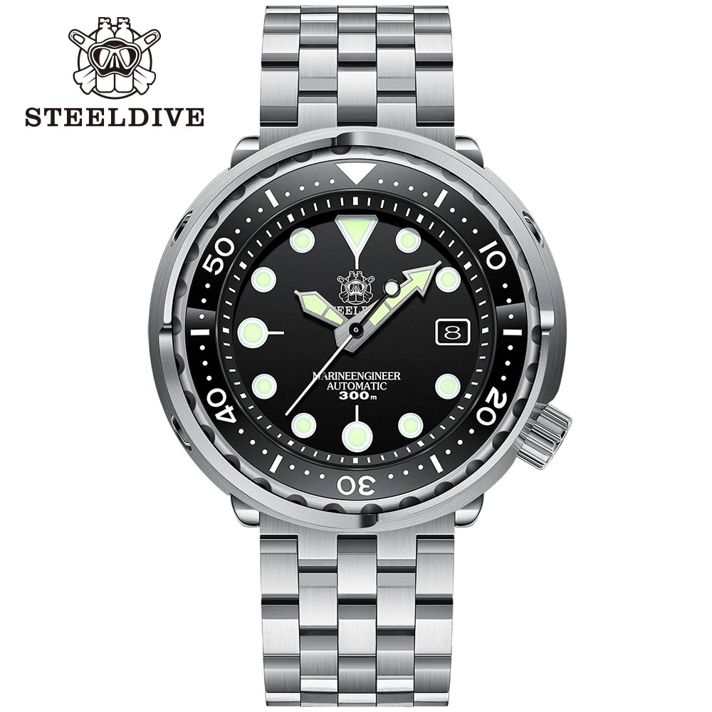 STEELDIVE SD1975 Luxus Automatikuhren Herren Taucheruhr 30Bar Wasserdicht Leuchtende Uhr Saphirglas Mechanische Armbanduhr