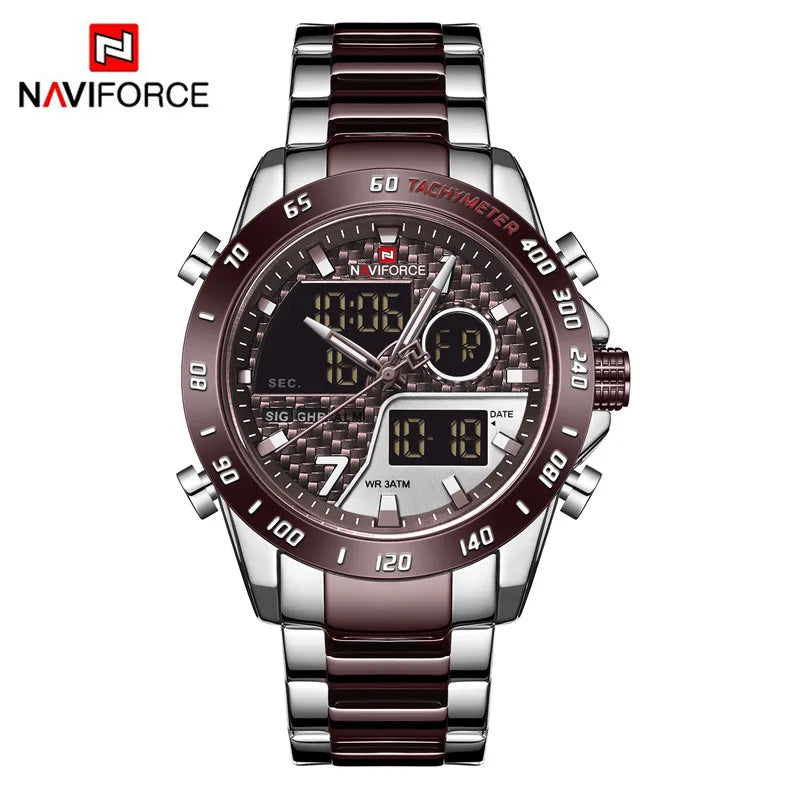 NAVIFORCE Herren Digitaluhr LED Sport Militär Männliche Quarz Armbanduhr Männliche Leuchtende Wasserdichte Uhr Relogio Masculino