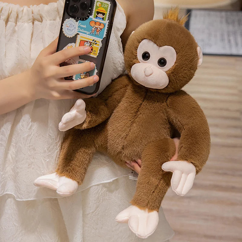 40cm-80cm Big Size Lovely Lifelike Sitting Monkey Plush Toys Soft Stuffed Monkey Doll Cute Animal Doll For Children Home Decor - Sun Studio