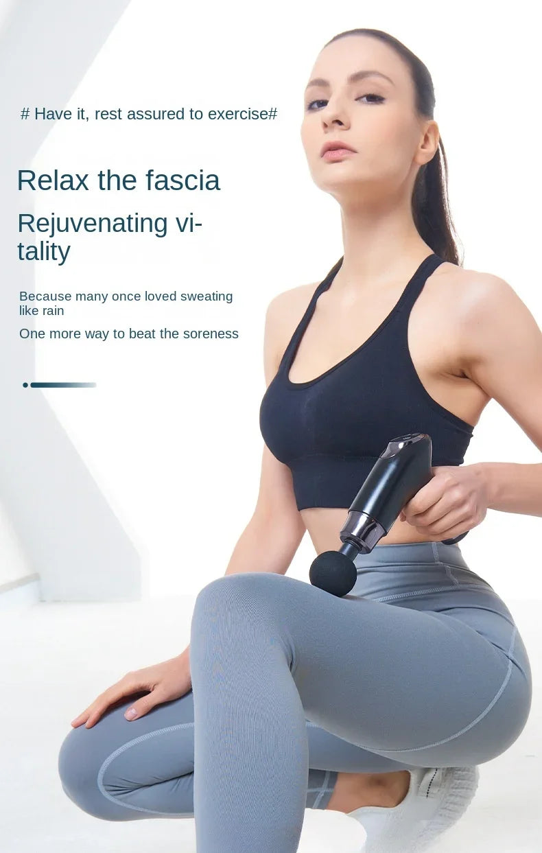 Fitness Relaxation Muscle Electric Intelligent Mini Massager Multi speed Variable speed Vibration Multi functional Fascia Gun - Sun Studio