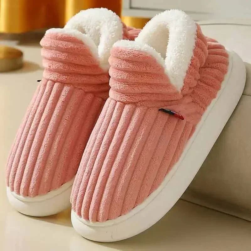 Warme Flausche Hausschuhe Frauen Männer Winter Neue Mode Komfort Plüsch Hausschuhe Zuhause Innen Außen Weiche Dicke Sohle Baumwollschuhe