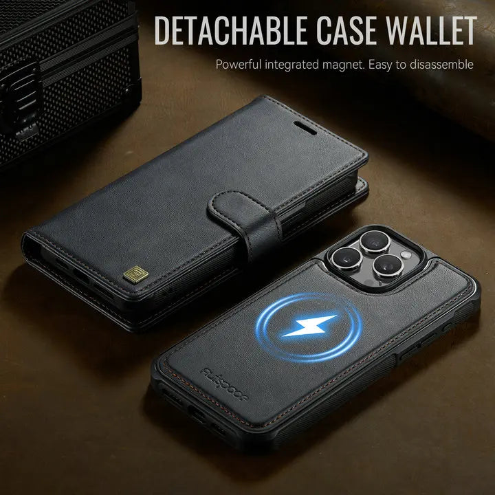 For iPhone 17 Pro 5G 2025 2In1 Detachable Leather Wallet Case For iPhone Air 17 16 15 14 13 12 Pro Max 16 Plus 16E Magnet Cover - Sun Studio