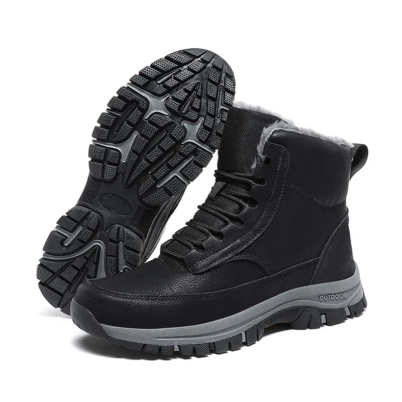 New Snow Boots Men Lace Up Mens Shoes Breathable Winter Boots For Men Casual Men Shoe Waterproof Ankle Boots Footwear Work Shoes - Sun Studio