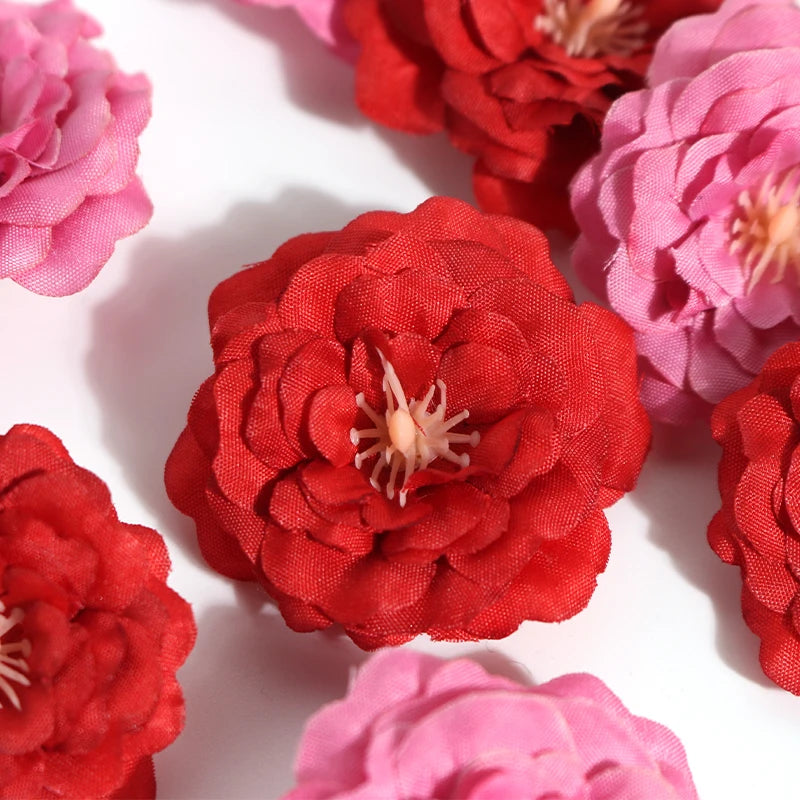 10/20Pcs Artificial Flowers Mini Head Silk Fake Flowers For Home Decor Garden Party Wedding Decoration Craft Wreath Accessories - Sun Studio