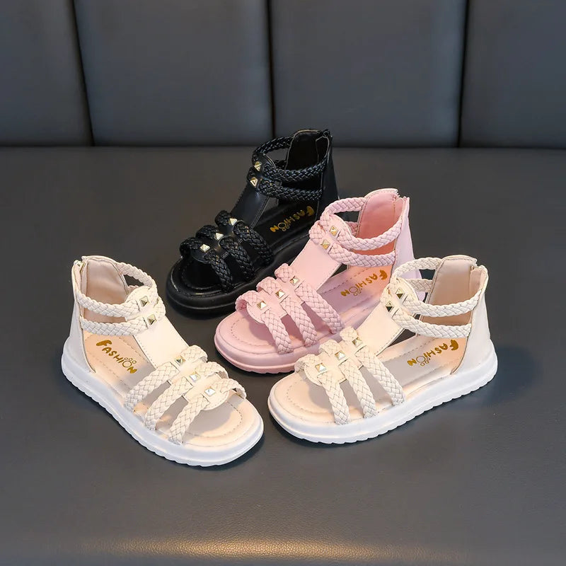 Summer Girls Sandals 2026 New Design Girls Soft Soled Lightweight Shoe Fashionable Girl Anti Slip Versatile Casual Summer Sandal - Sun Studio