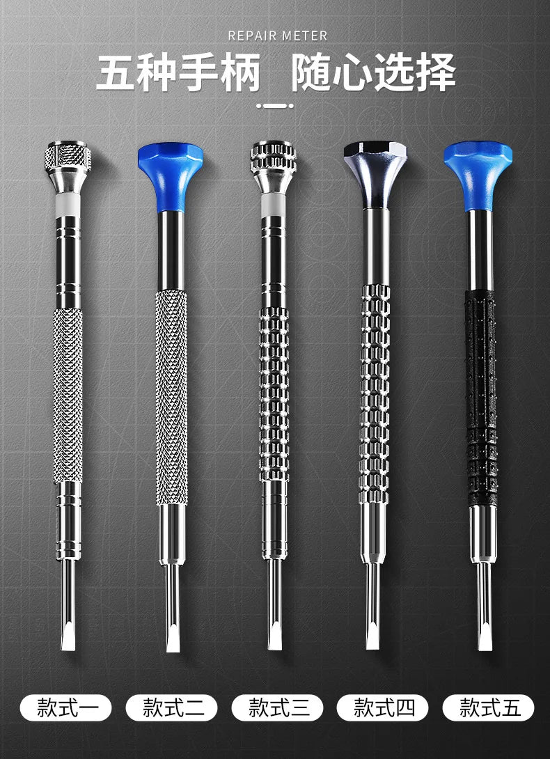 New Precision Watch Screwdriver Set 10pcs 0.5-3.0mm Phillips One-Piece Hand Screwdrivers for Watches Eyeglasses Watchmaker Tools - Sun Studio