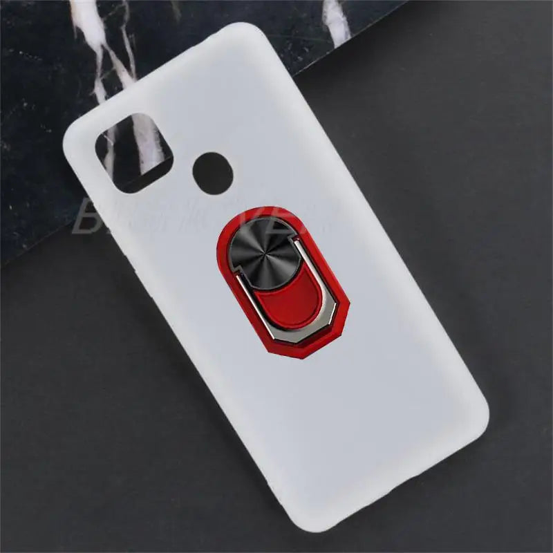 Magnet Phone Case For ZTE Blade 20 Smart Shockproof Soft TPU Silicone Cover For ZTE Blade 20 Smart Case With Ring Holder - Sun Studio