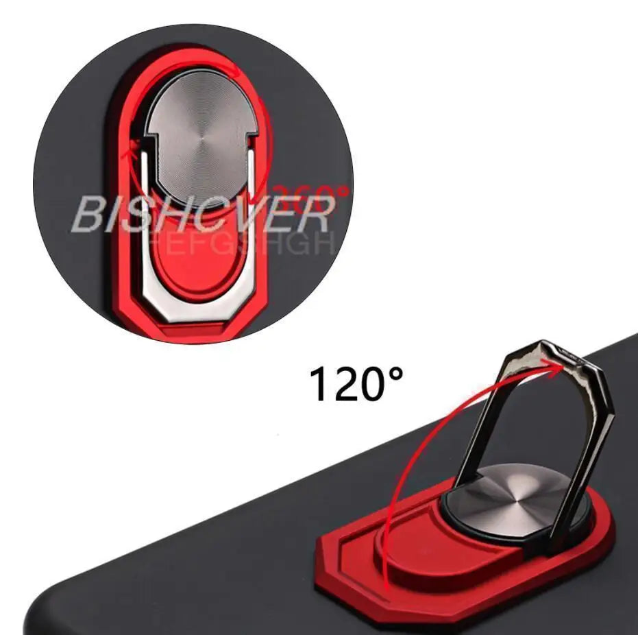 Magnet Phone Case For ZTE Blade 20 Smart Shockproof Soft TPU Silicone Cover For ZTE Blade 20 Smart Case With Ring Holder - Sun Studio
