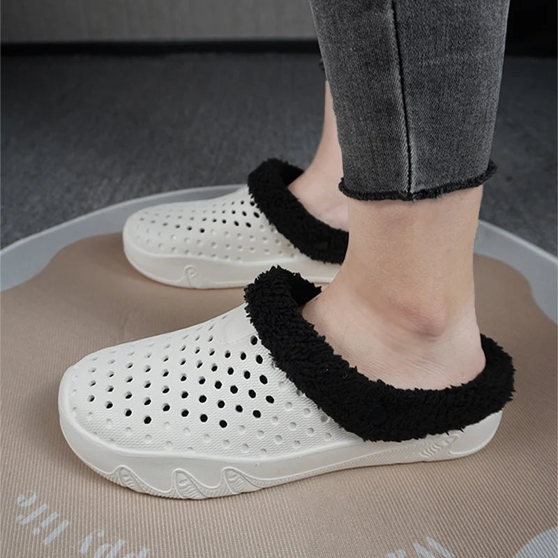 Winter Men Slippers Warm Cotton Shoes Casual Slides EVA Plush Shoes Comfortable Light  Slippers Indoor Shoes For Couple 36-47 - Sun Studio