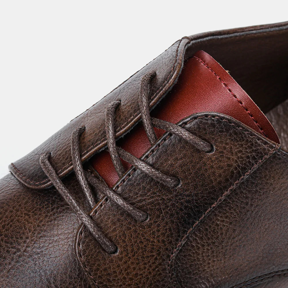 Business Men's Leather Shoes European American Casual Man Leather Shoe Retro Trend Men's Shoes Large Size Leather Shoes for Men - Sun Studio