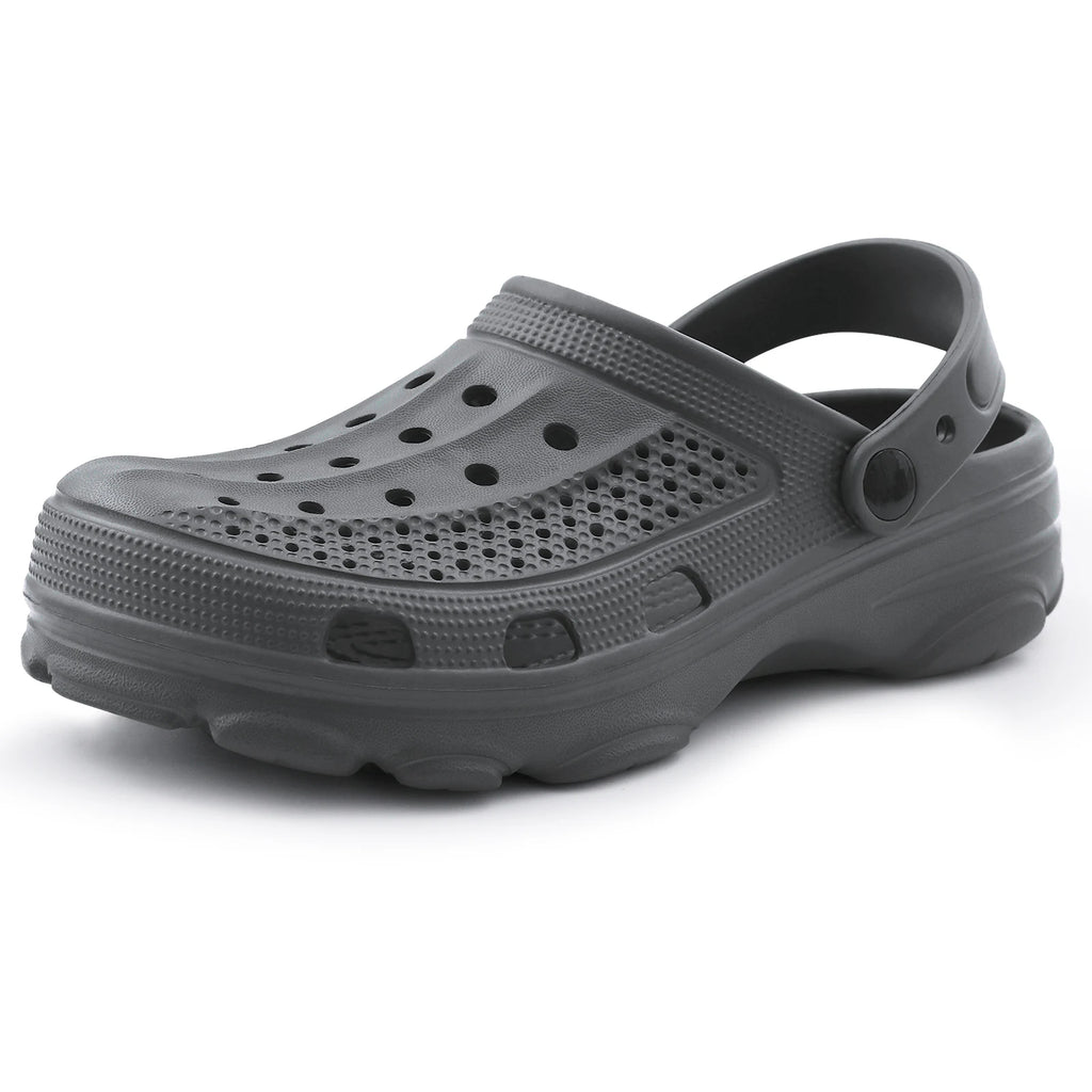 Eyriphy Herren Hausschuhe Garten Schuhe atmungsaktive Lochhausschuhe Outdoor Angelschuhe rutschfeste Küchenschuhe EVA-Sohle Herren Sandalen