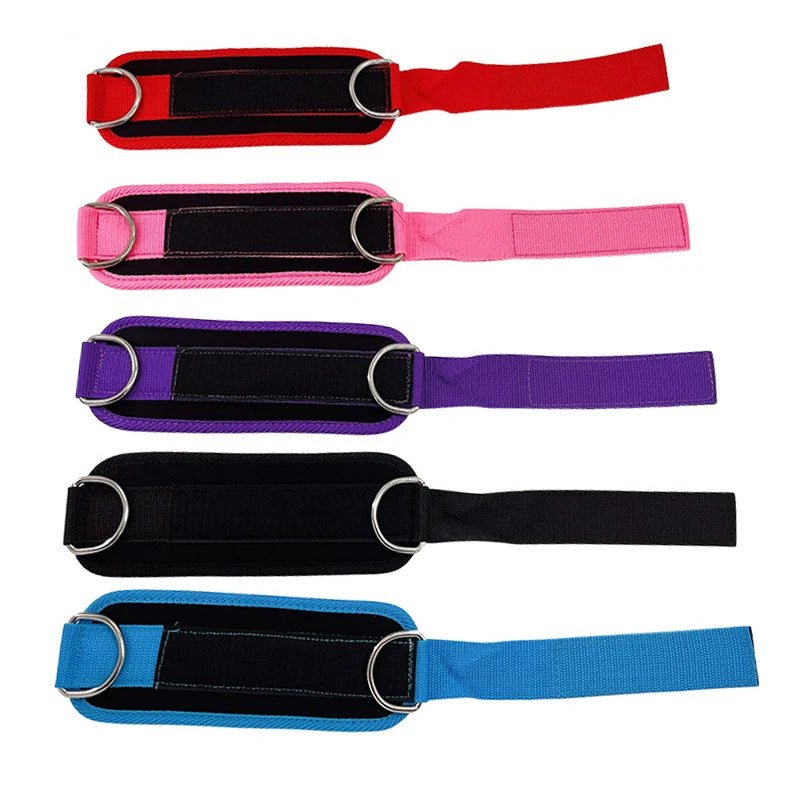 Gym Ankle Straps Double D-Ring Adjustable Neoprene Padded Cuffs Ankle Weight Leg Training Brace Support Sport Safety Abductors - Sun Studio