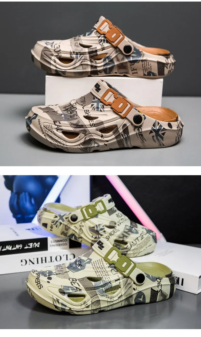 Men's Summer Outdoor Sporty Thick-Heeled Sandals Big Size 46 Head-To-Toe Dual-Purpose Beach Shoes Comfortable Wearing Experience - Sun Studio