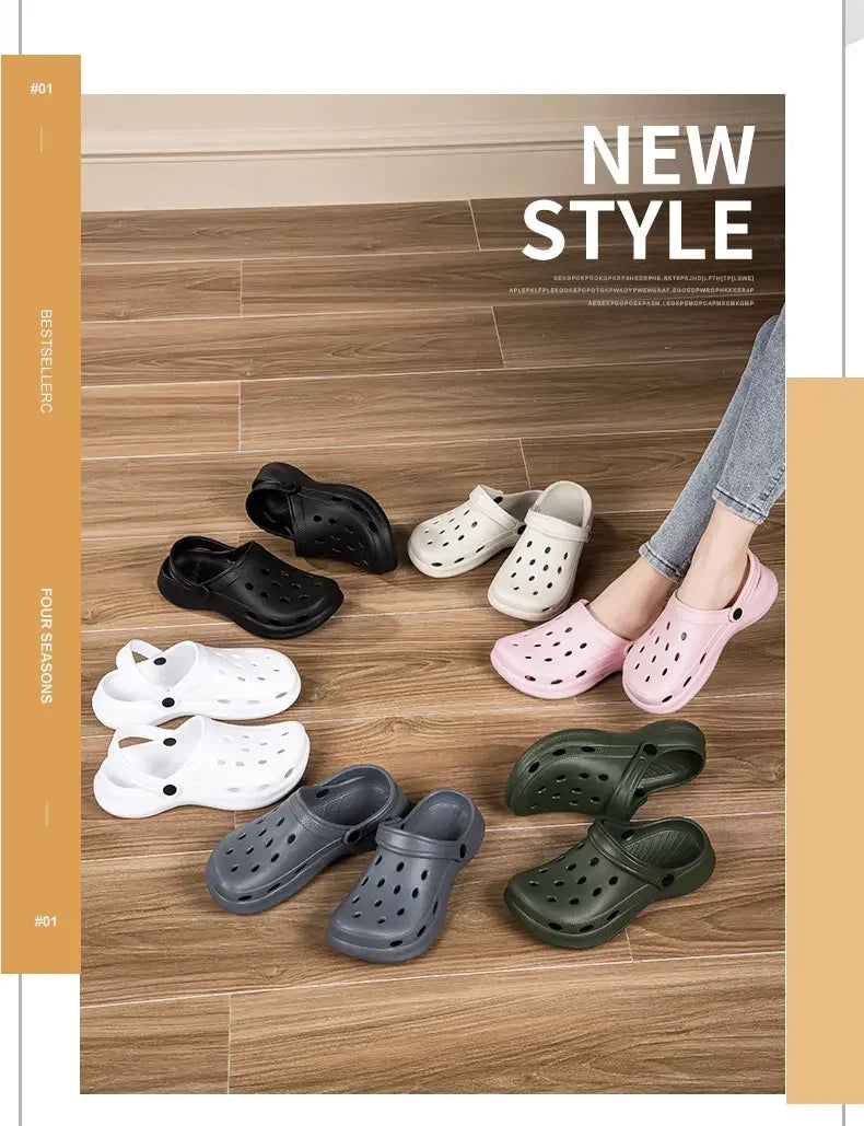 2026Summer Men Clogs Sandals Men's and Women's Leisure Slippers Beach Slides Home Garden Shoes Outdoor Sandals Plus Size46 47 48 - Sun Studio