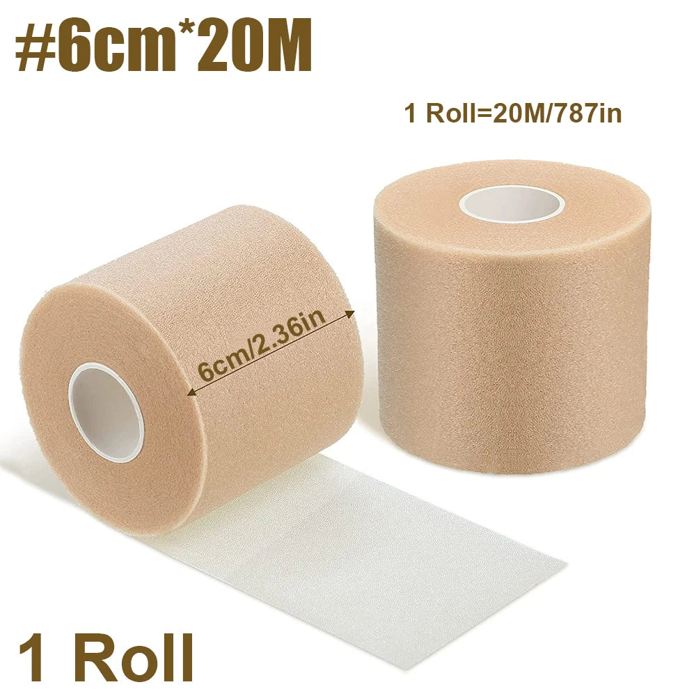 RGGMQQ 1PCS Pre Wrap Athletic Tapes Hair Prewrap Strip Tapes for Soccer Ankles Wrists Sports Foam Tape- Protect for Hands Knees - Sun Studio